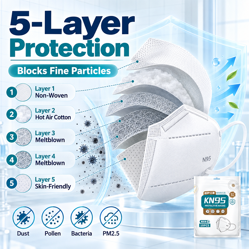 [SG Ready Stock] N95 Mask Face 5PLY Face Masks Adult 3D Premium Design ...