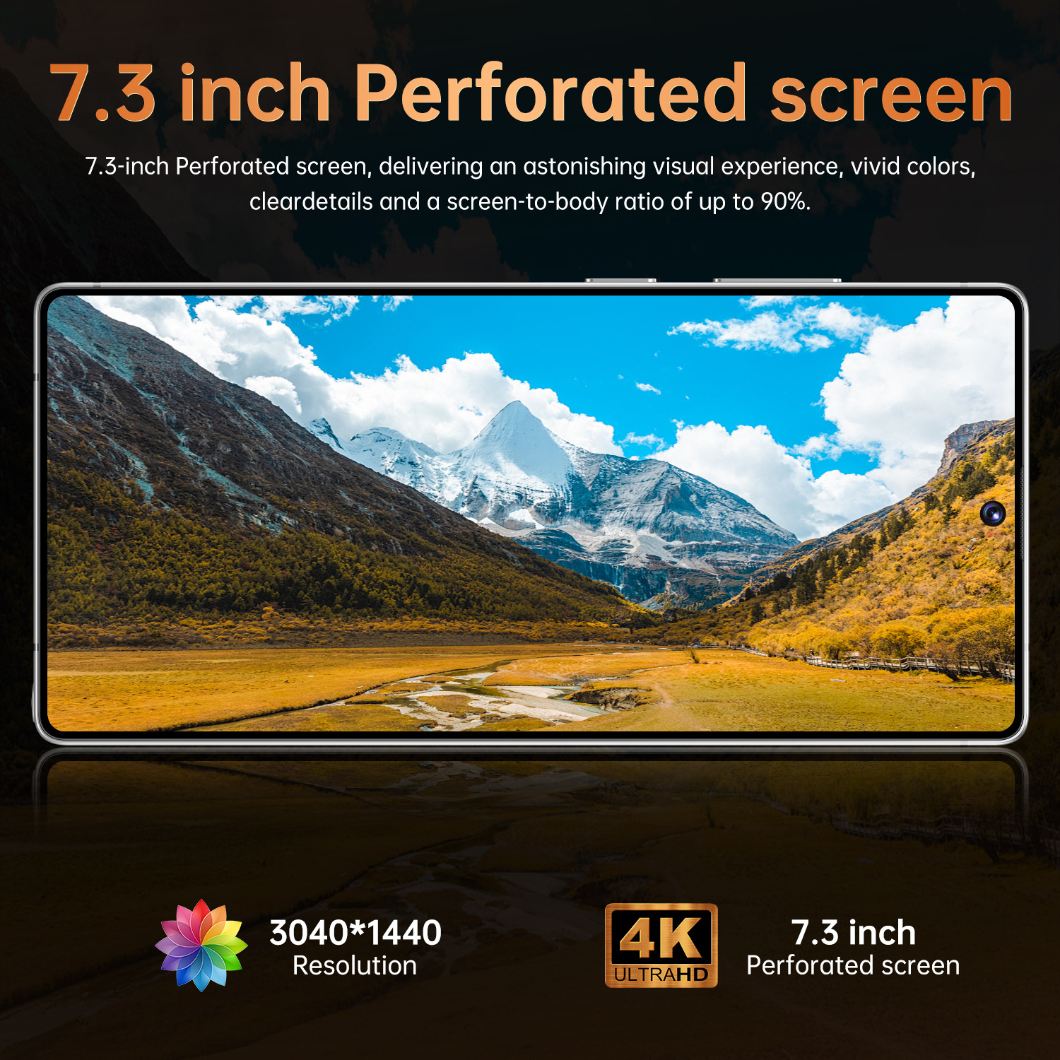 Big Screen Android Smartphone Storage 8000mAh Battery 108MP HD Camera ...