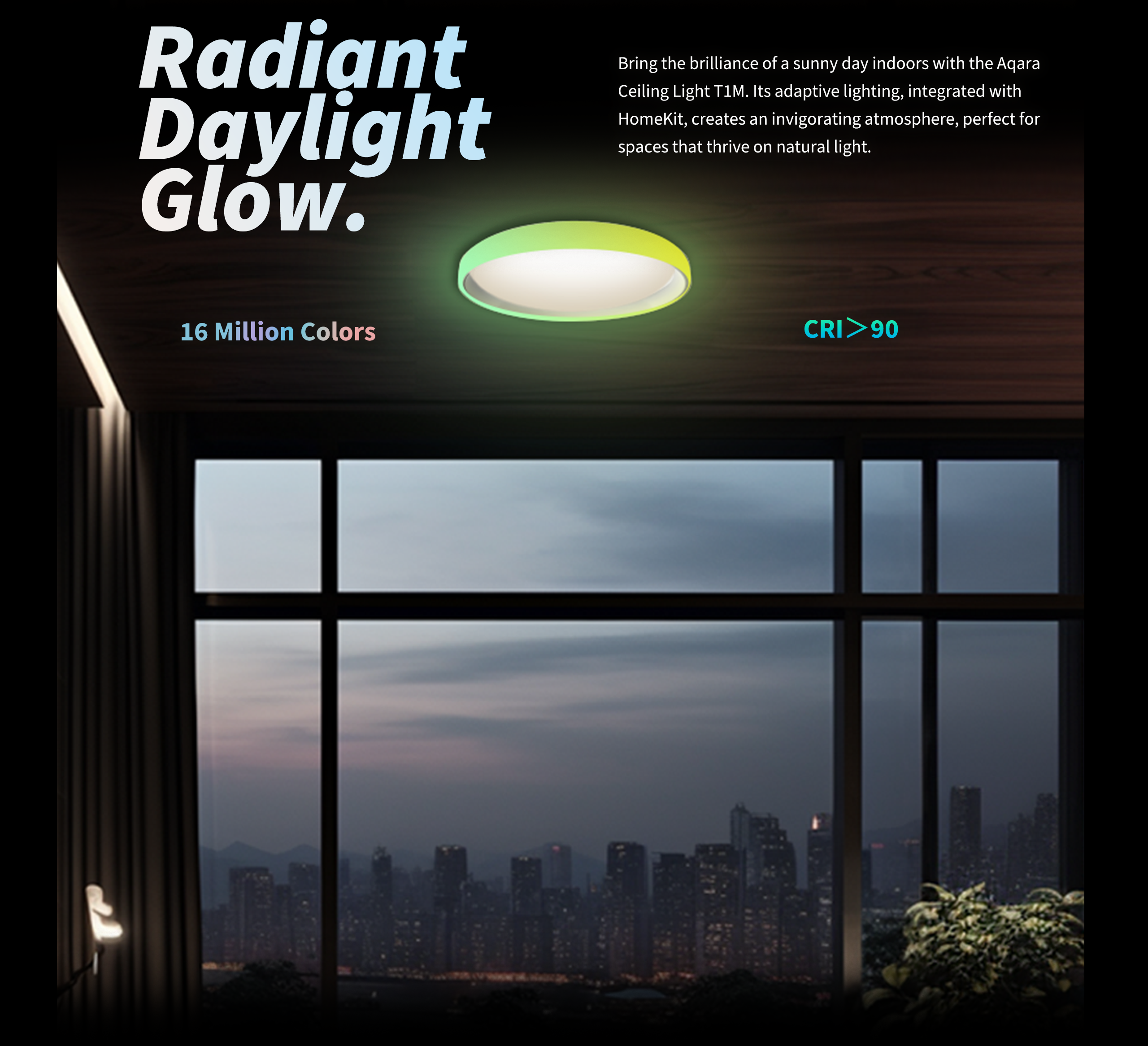 AQARA LED Ceiling Light T1M With Matter RGB+IC with Gradient Effects ...