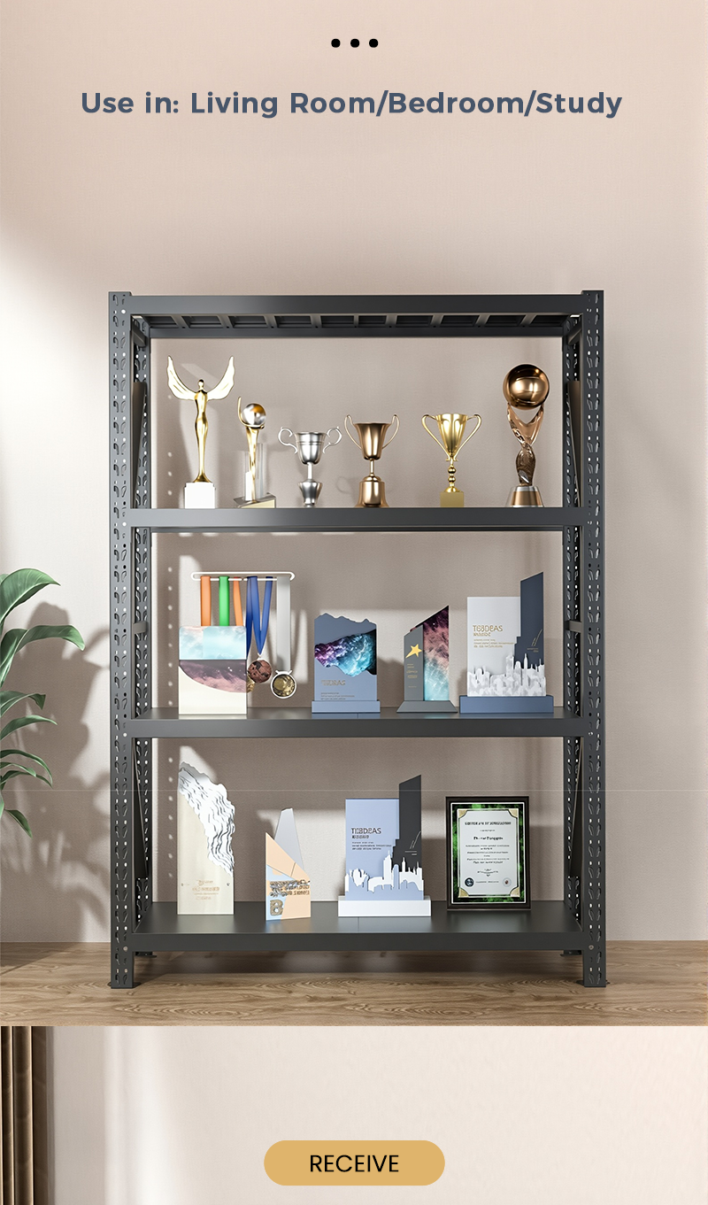 【SG Stock】 Heavy Duty Steel Rack 300kg Boltless Adjustable Shelves Anti ...