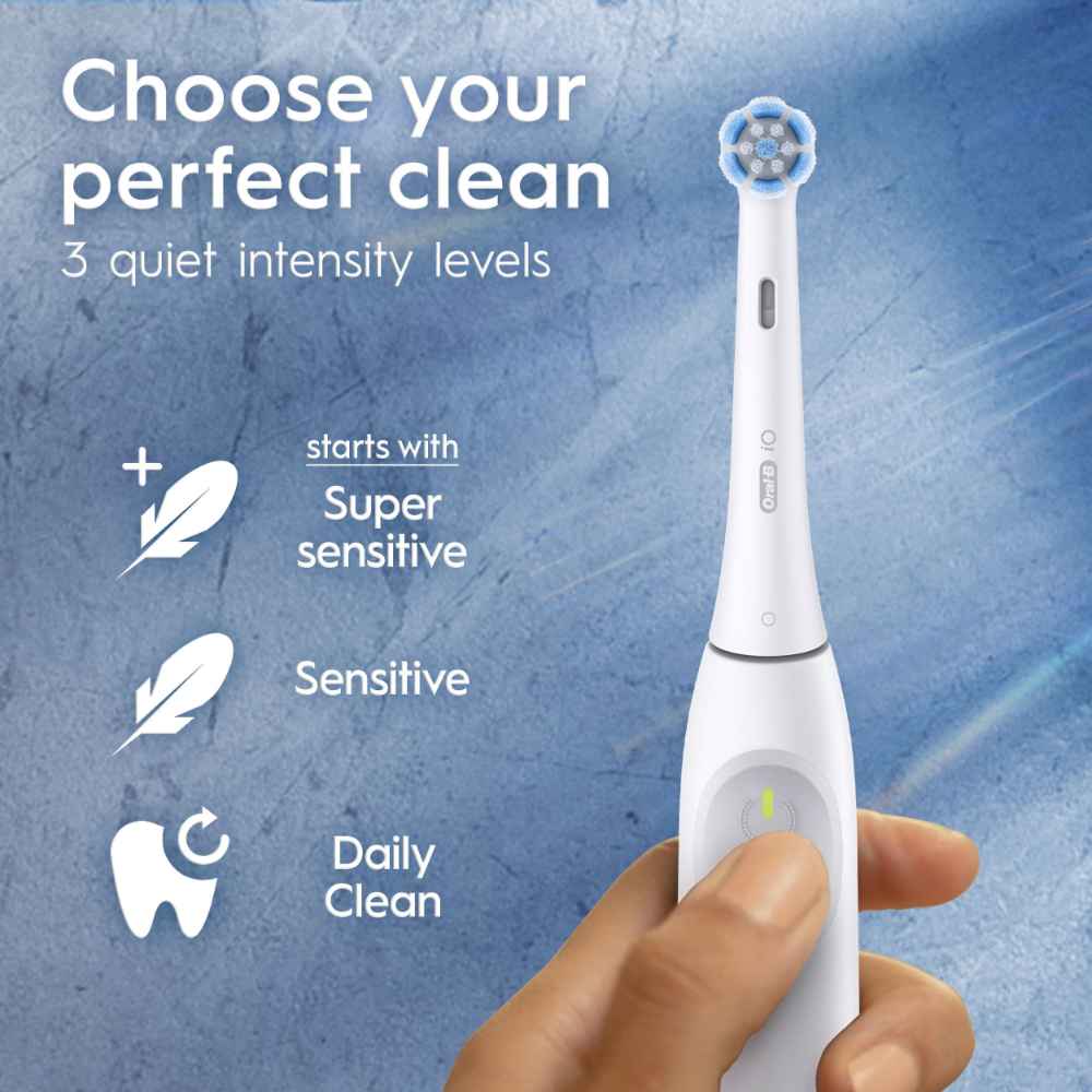 ORAL-B iO Series 2 Gentle Clean Sensitive White Electric Toothbrush 1s ...
