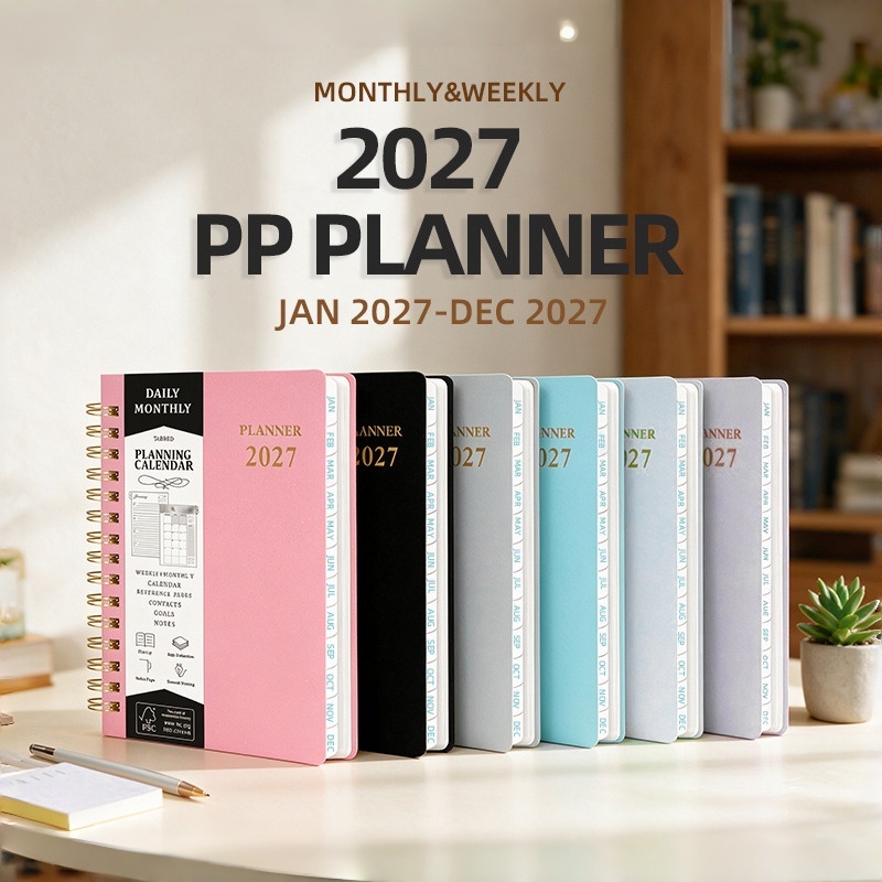 {SG} 2027 Planner A5 Weekly & Monthly Planner Notebook Waterproof 140 ...