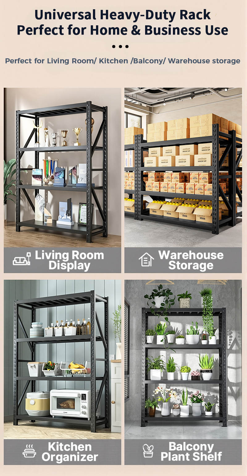 【SG Stock】 Heavy Duty Steel Rack 300kg Boltless Adjustable Shelves Anti ...