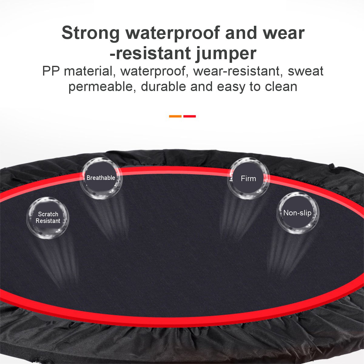 48 Inch Foldable Silent Fitness Trampoline Indoor Rebounder for Adults ...