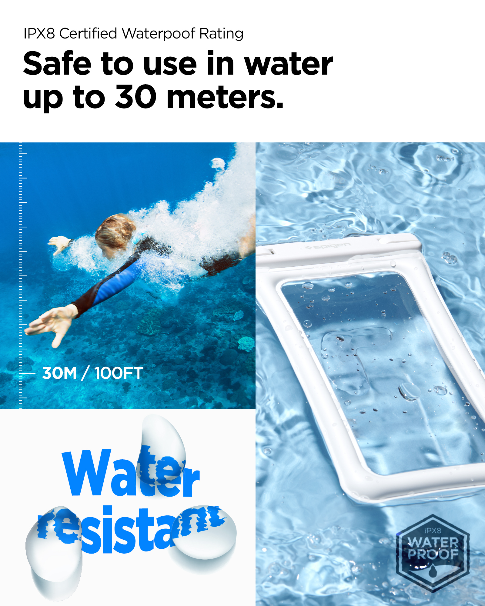 Spigen A610 Waterproof Floating Phone Case Waterproof Phone Pouch Phone ...