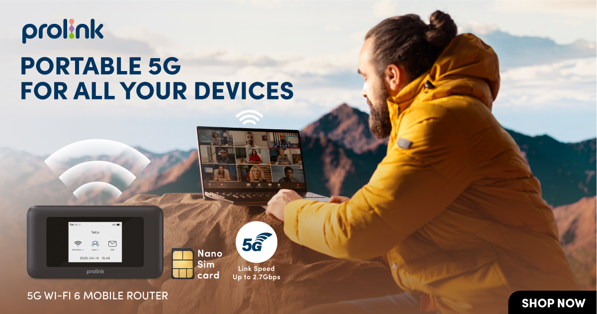 BEST 5G SPEED for Travel] Prolink DL-7211 5G Wi-Fi6 Mobile Router with ...