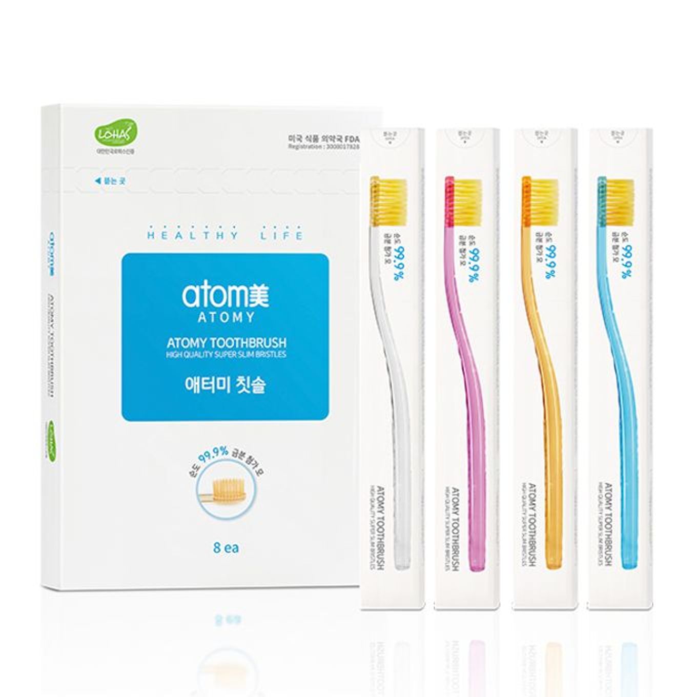 SG Atomy Toothbrush(8pcs/1set)/Toothpaste(200g 5pcs/1set) & (200g x1pc ...