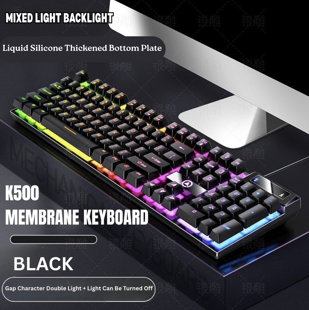 [🇸🇬INSTOCKS] K500 Mechanical Wired Gaming Keyboard - LED Back Light ...