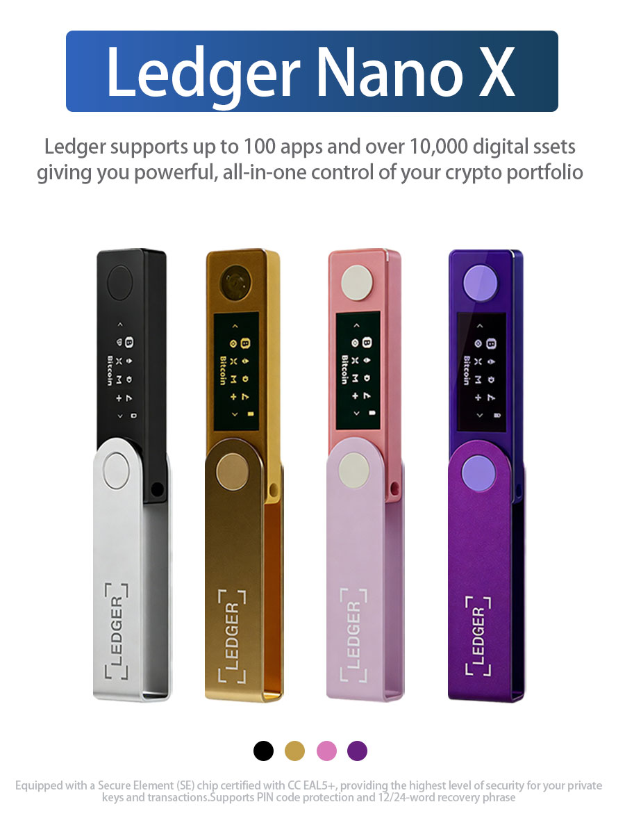 Ledger Nano X Hardware Wallet – Secure Bitcoin, NFT & Cryptocurrency ...