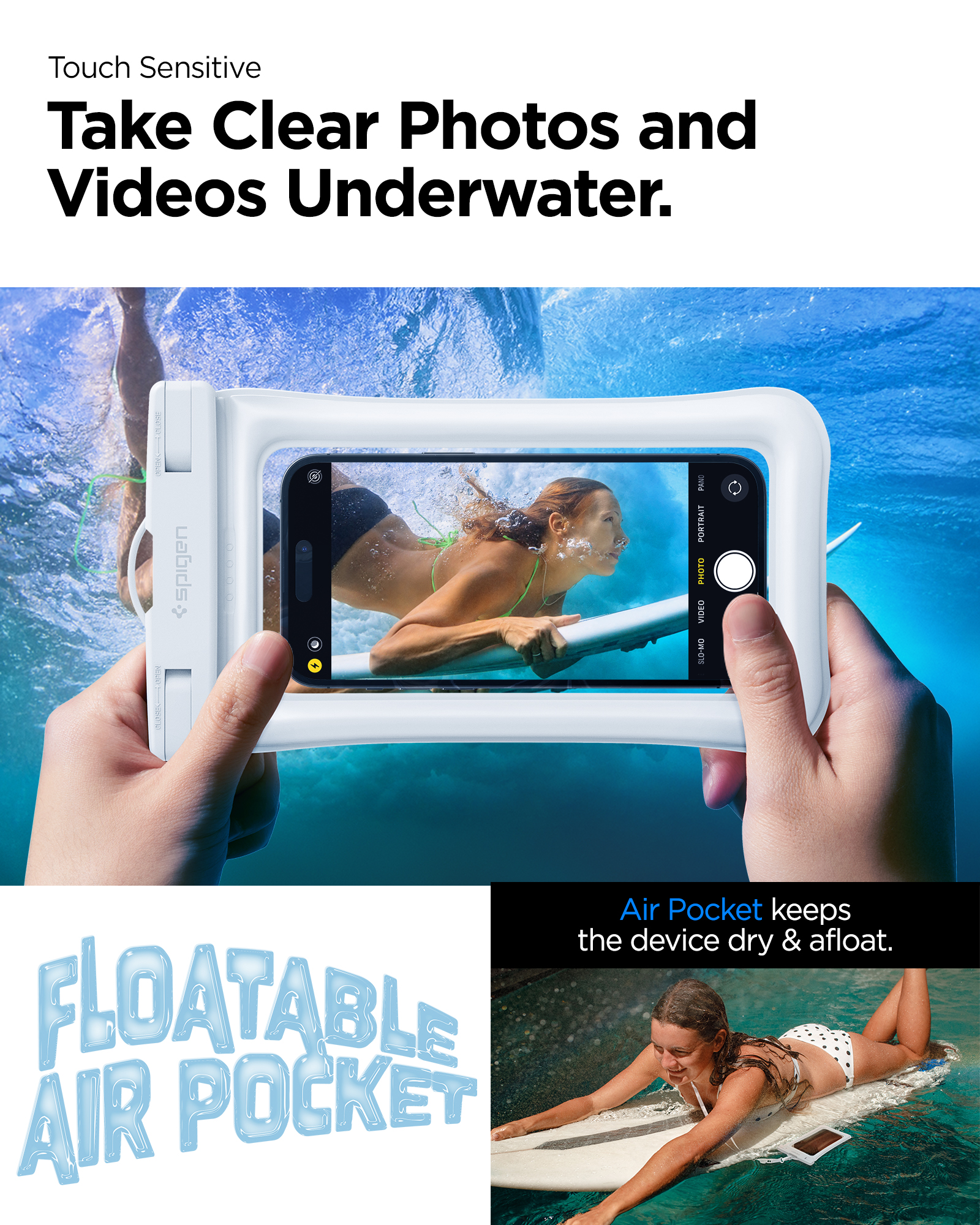 Spigen A610 Waterproof Floating Phone Case Waterproof Phone Pouch Phone ...