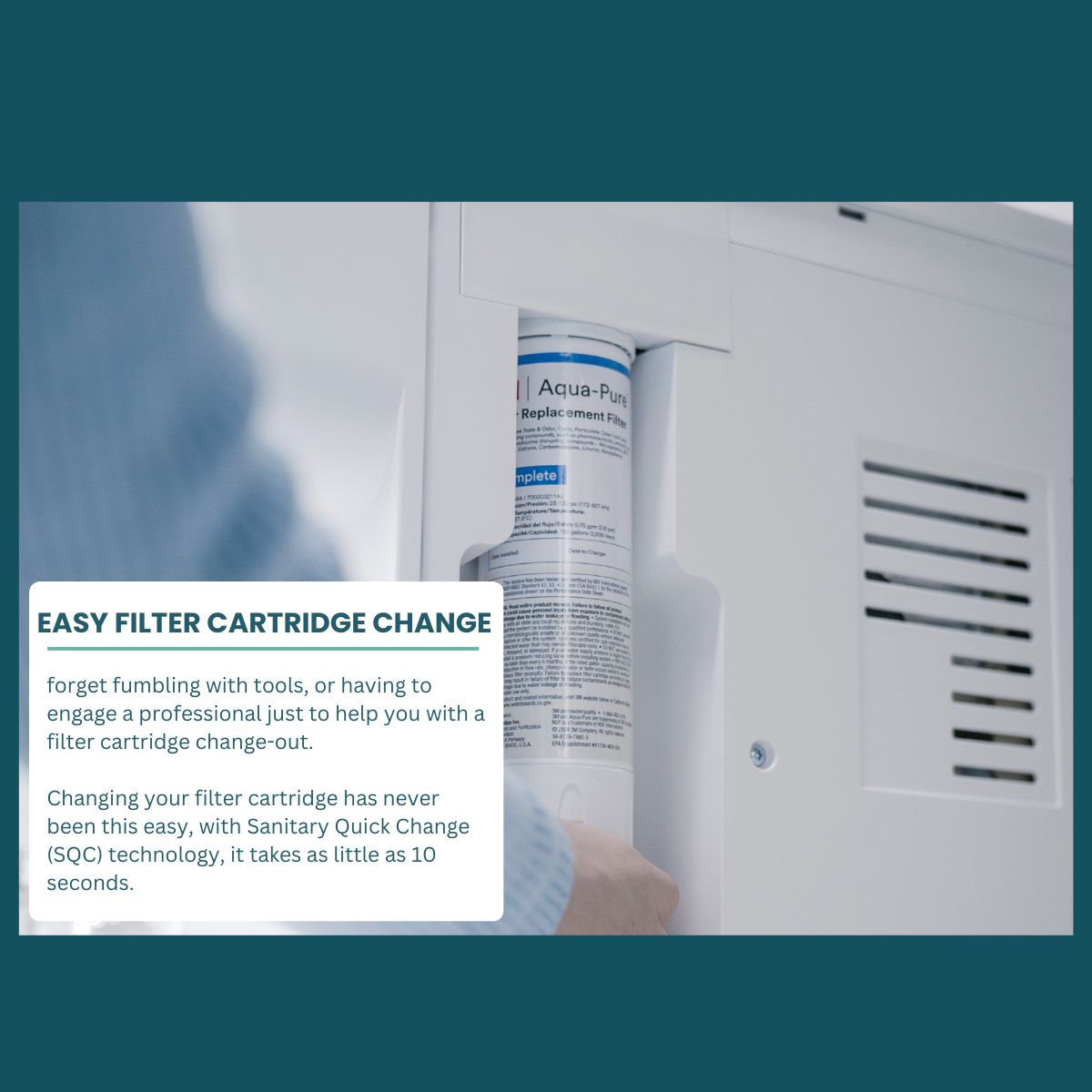 Aqua-Pure Hot & Cold Filtered Water Dispenser with 3M AP Water Filter ...