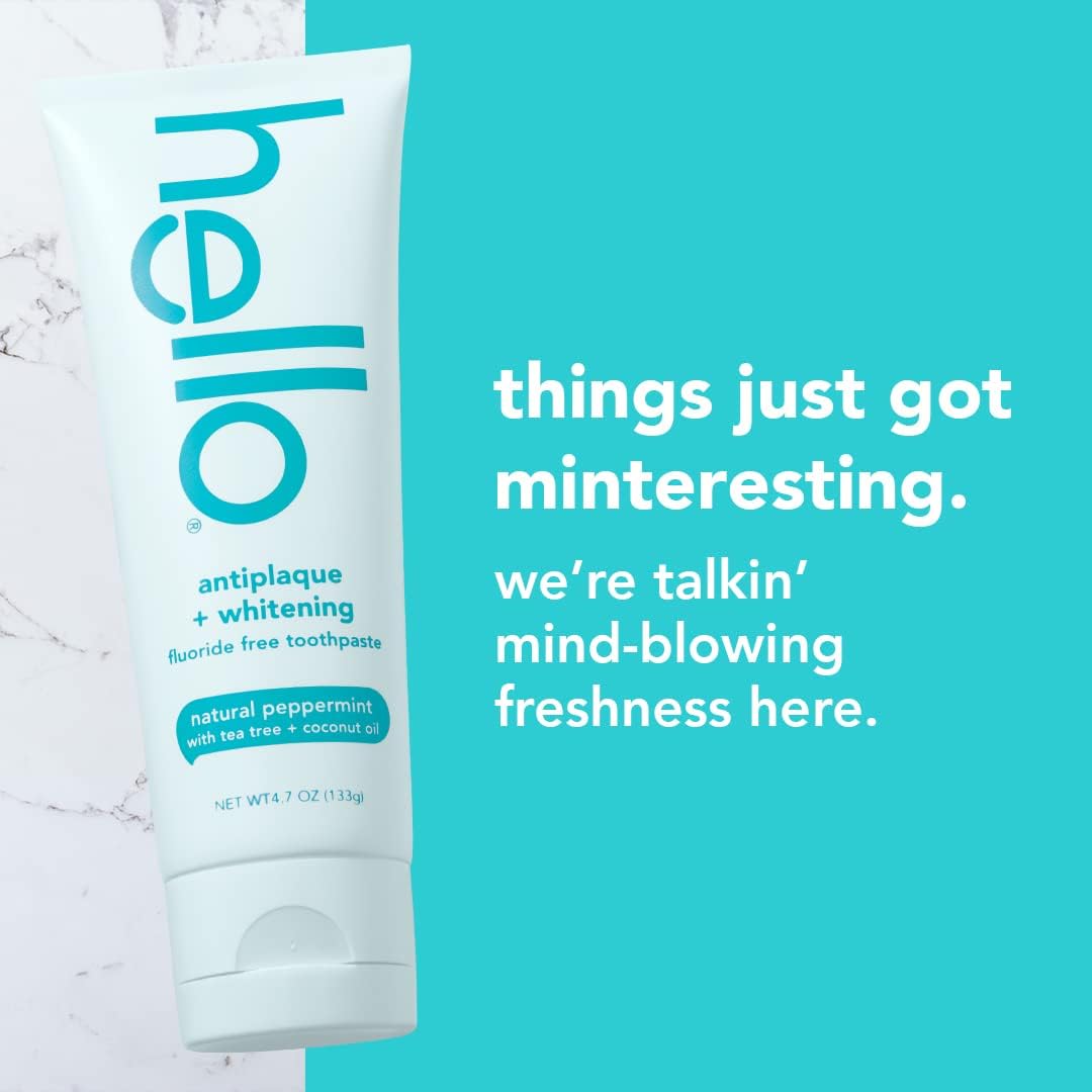 🌟💯% AUTHENTIC🌟 hello Antiplaque + Whitening Fluoride Free Toothpaste ...