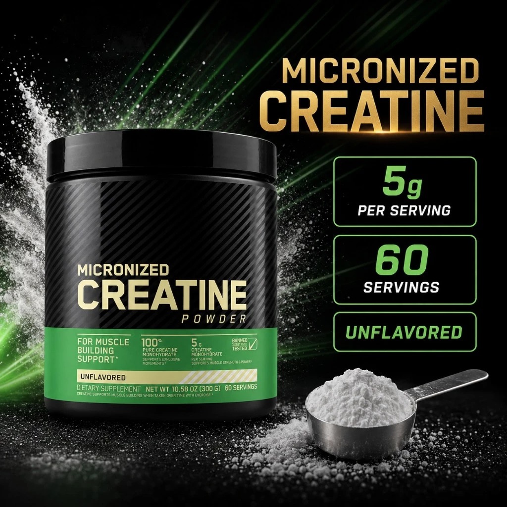 Micronized Creatine Powder 300g 60 Servings 5g Creatine Monohydrate ...