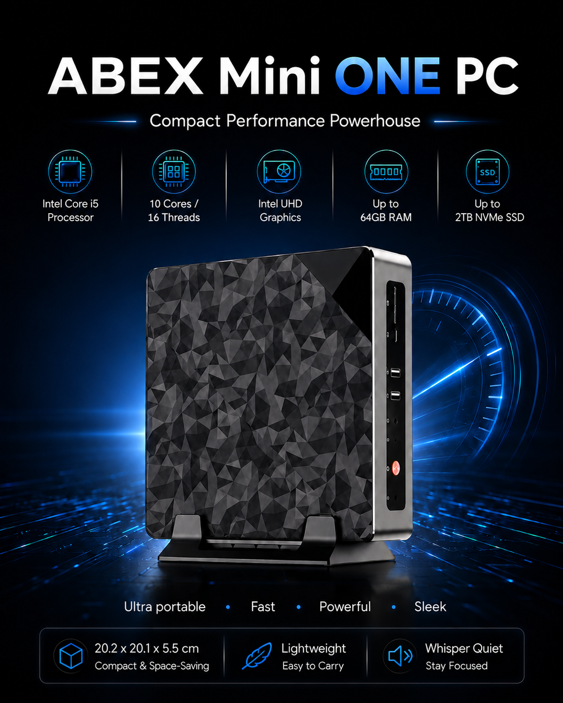 ABEX Mini ONE | i5 Processor | Mini Desktop PC | 32GB RAM 1TB SSD ...