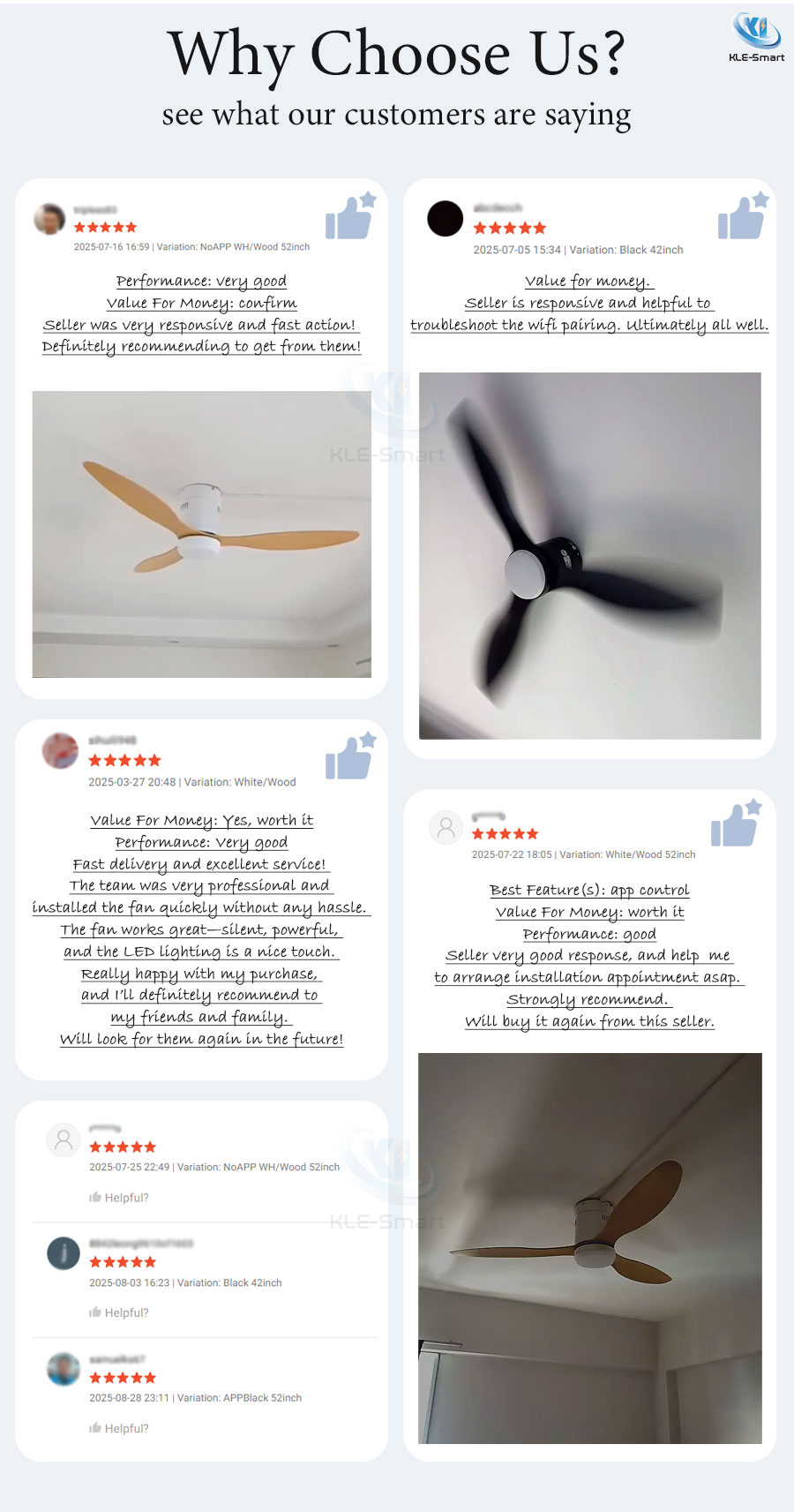 【FREE DISMANTLE & READY STOCKS】Smart Wifi Ceiling fan TUYA APP with ...