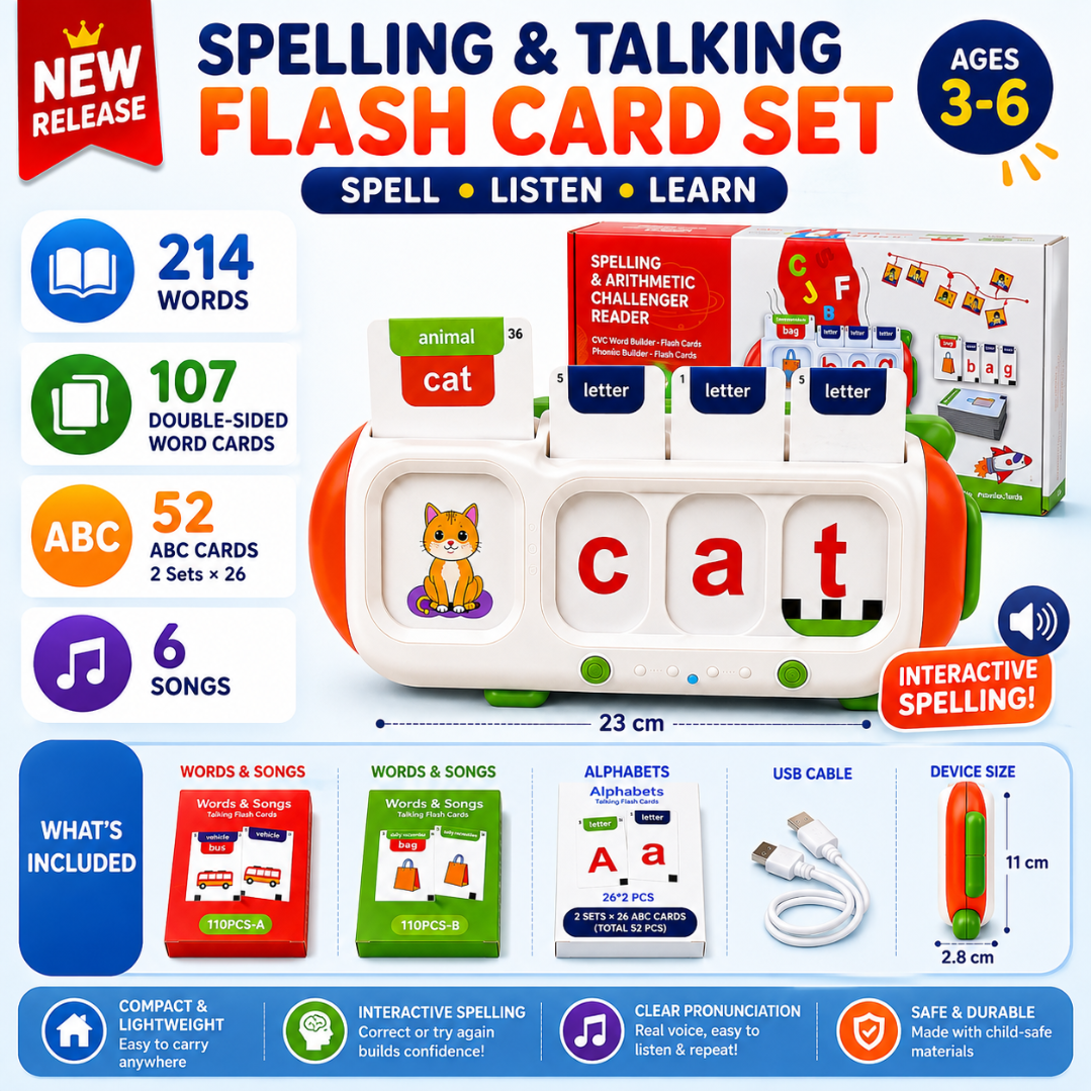 Talking Flash Cards 220 Words | Interactive Spelling Educational ...