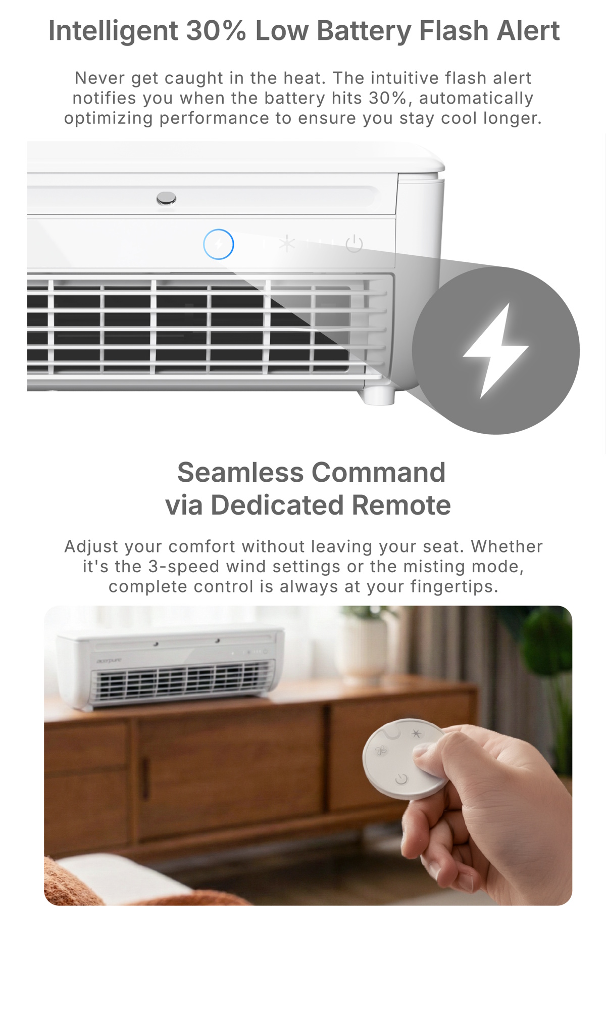 [New Launch] Acerpure Cozy HF2 Portable Misting Fan 5-in-1 Power ...