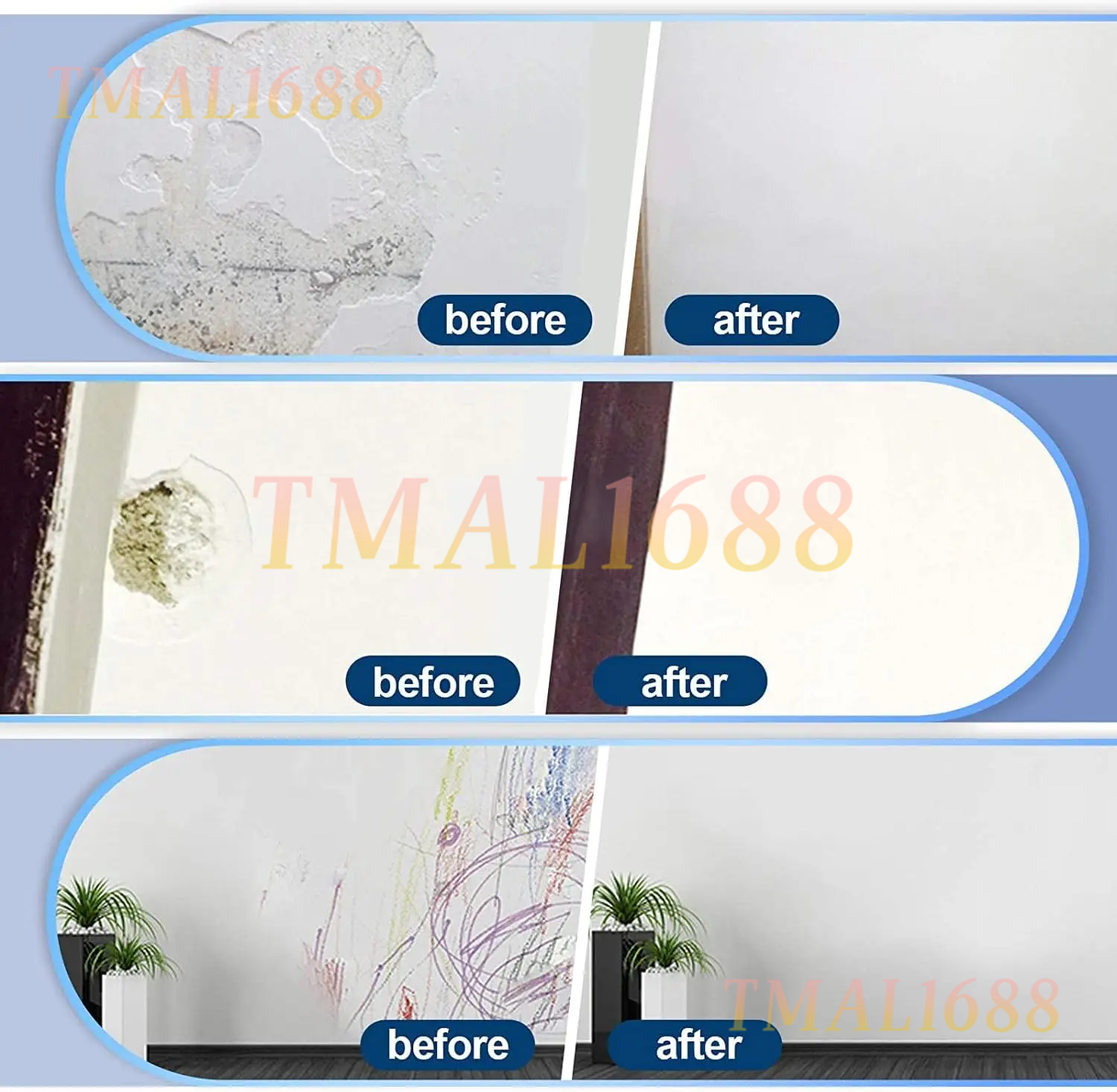 [ SG Seller] Drywall Patch Repair Kit 250g Wall Mending Agent Multi ...