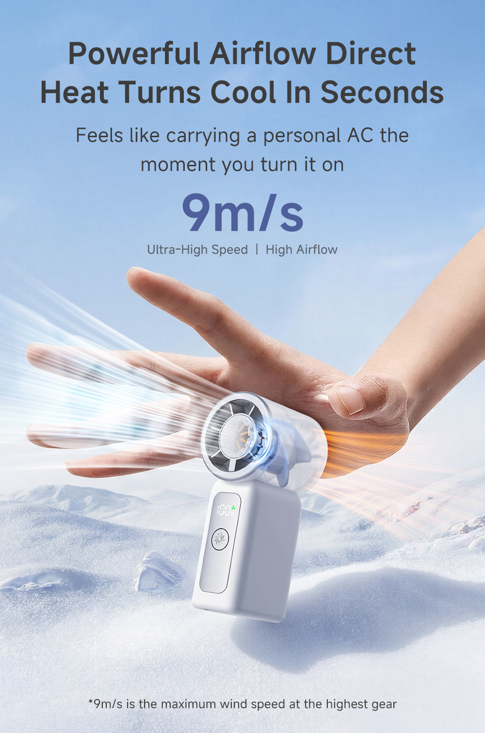 [New Launch] Simplus Mini Handheld Fan | Lipstick-Sized | 100 Gears | 8 ...
