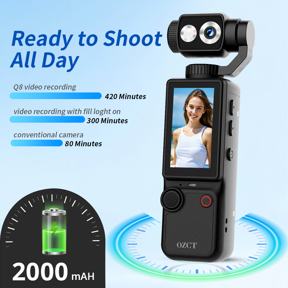 4K HD Hand-held Outdoor Sports Camera Mini Pocket Camera Anti-shake ...