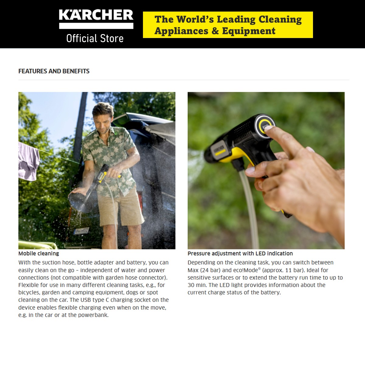 KARCHER OC Handheld Compact Cordless Outdoor Cleaner | Shopee Singapore