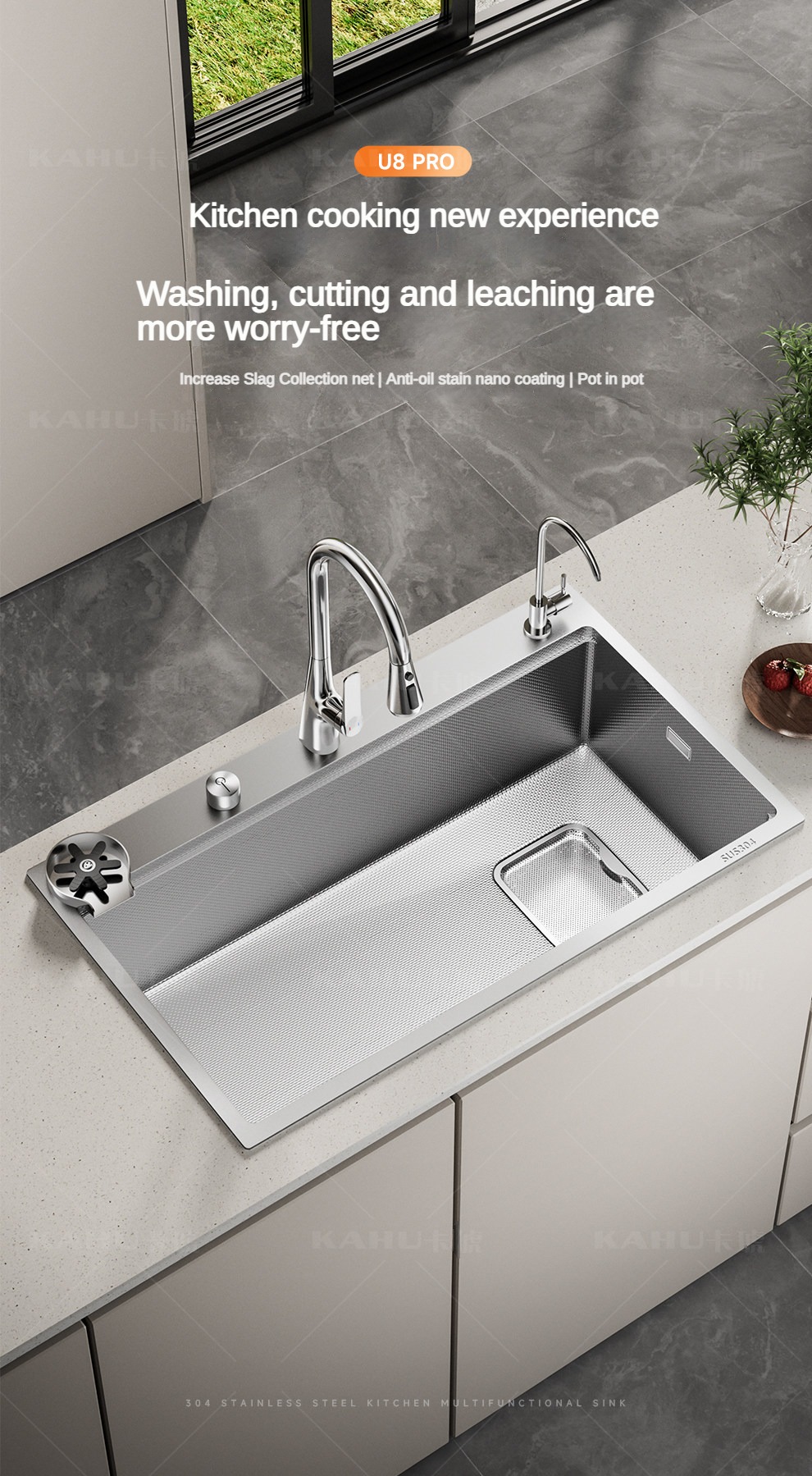 [SG stock] KESOL Thickened SUS304 Stainless Steel Nano Kitchen Sink ...
