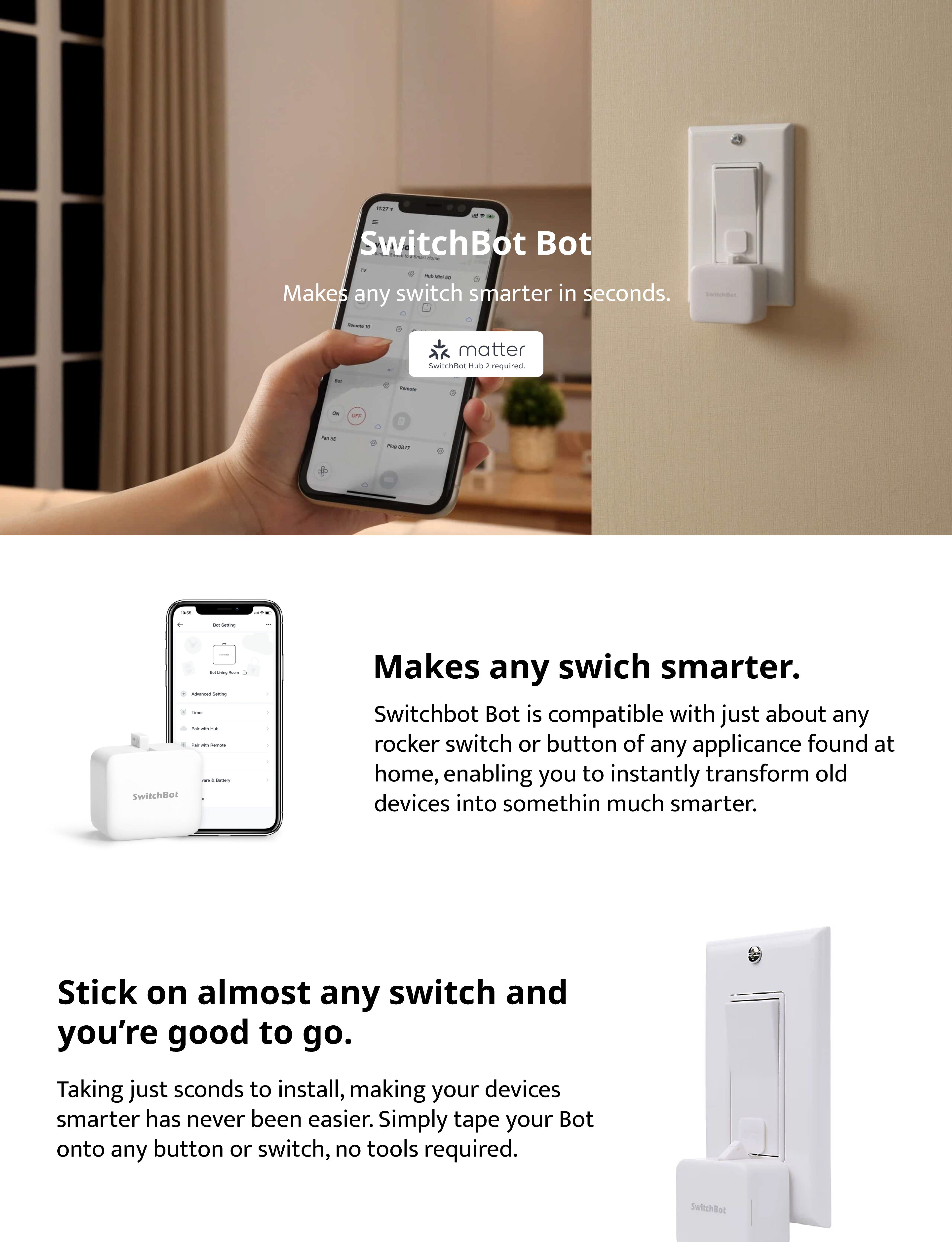SwitchBot Bot Smart Button Presser | Shopee Singapore