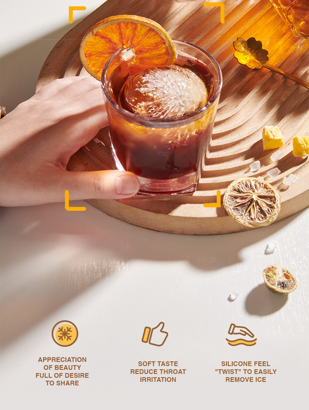 ECOCO Snowflake Ice Cube Mold White 雪花冰块模具 - ecoco large ice ball mold ...