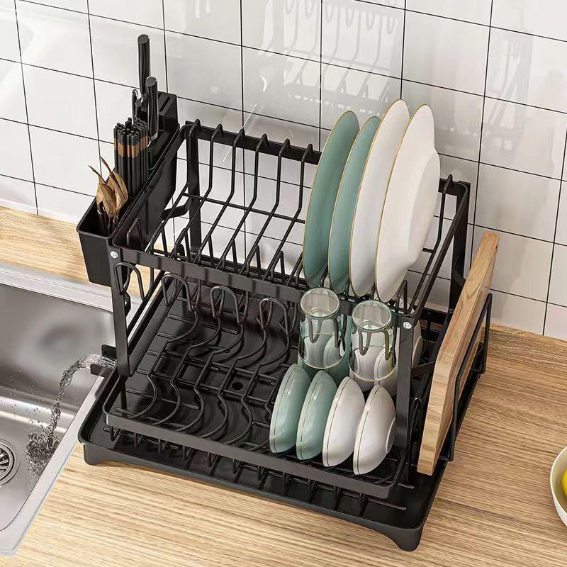 Dlight Dish Drying Rack with Removable Tray Japanese Style Drainer For ...