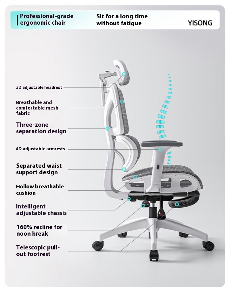 EC Ergonomic Chair Office Chair With Backrest Gaming Chair Computer ...