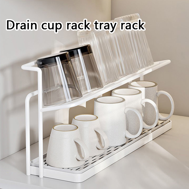 【SG】Stainless steel double-layer drain cup rack, bottle drying rack ...