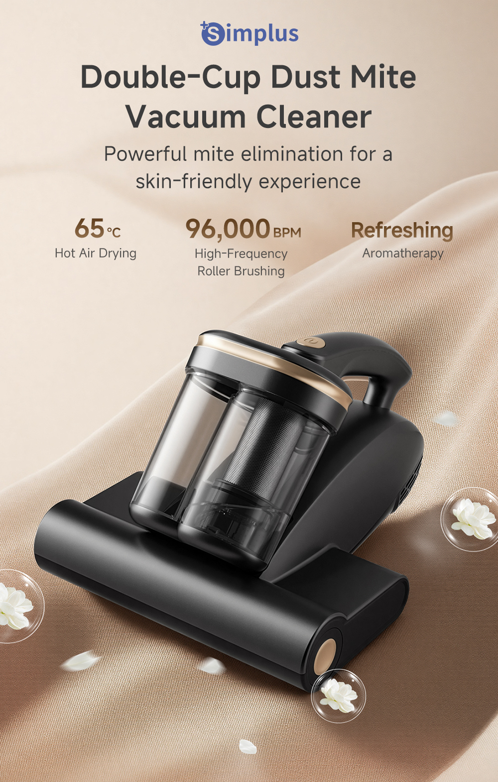 [New Launch] Simplus Dust Mite Cleaner | 65°C 100% Kill Mites | 18 ...