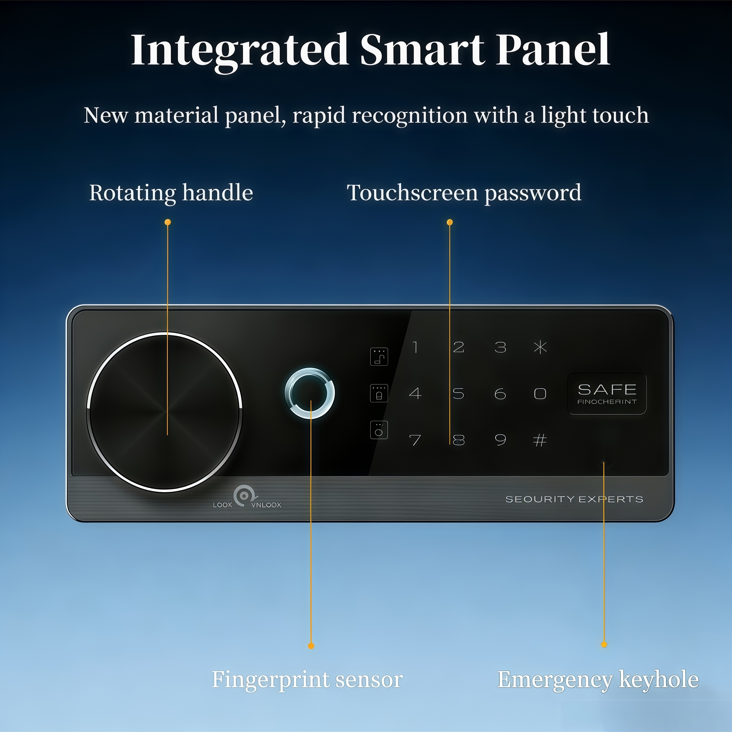 [2-year warranty] 25/45/60cm Fingerprint Password Key Safe Fireproof ...