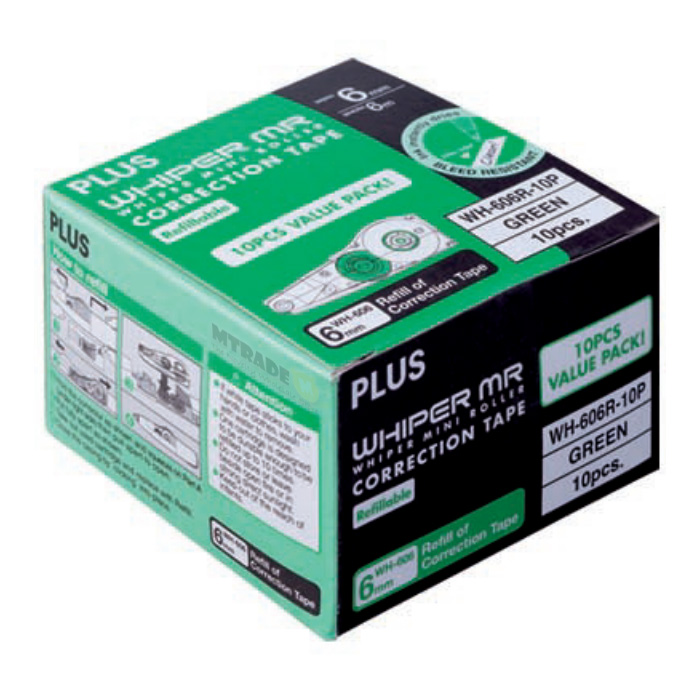 [Bulk 10Pcs/Box] Whiper Mr Plus Correction Tape Refill | Shopee Singapore