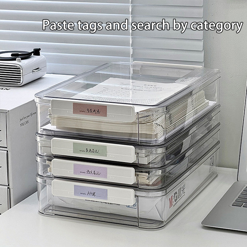 【SG Seller】File storage box A4 storage box transparent storage box ID ...