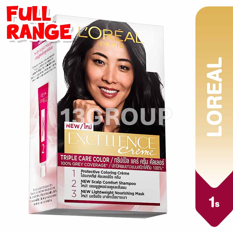 Loreal Paris Excellence Creme Hair Dye Colour / Permanent Grey Coverage ...