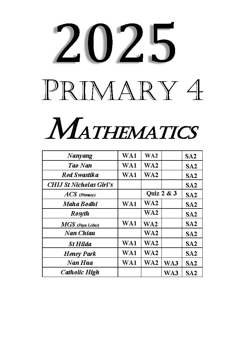 2025 Primary 4 Top Schools Papers with Answers & Stapled | Shopee Singapore
