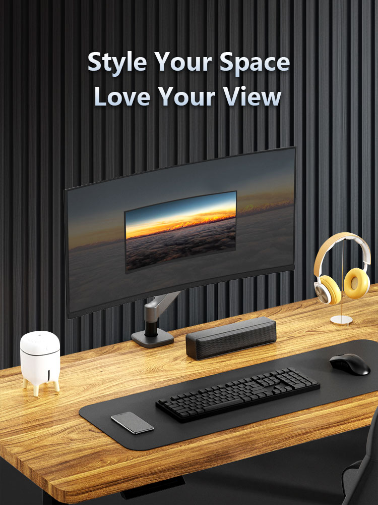 HCK Monitor Stand 17”-32” Vesa Prism monitor Riser shelf Single Arm ...