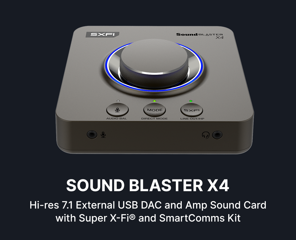 Creative Sound Blaster X4 - Hi-res 7.1 External USB DAC and Amp Sound ...