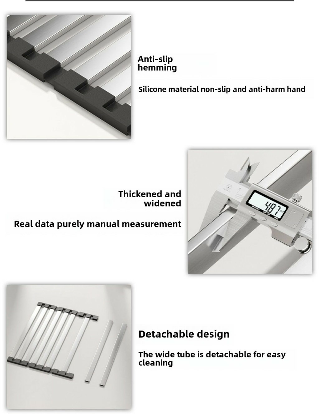 304 Stainless Steel Kitchen Sink Drain Rack Foldable Retractable Sink ...