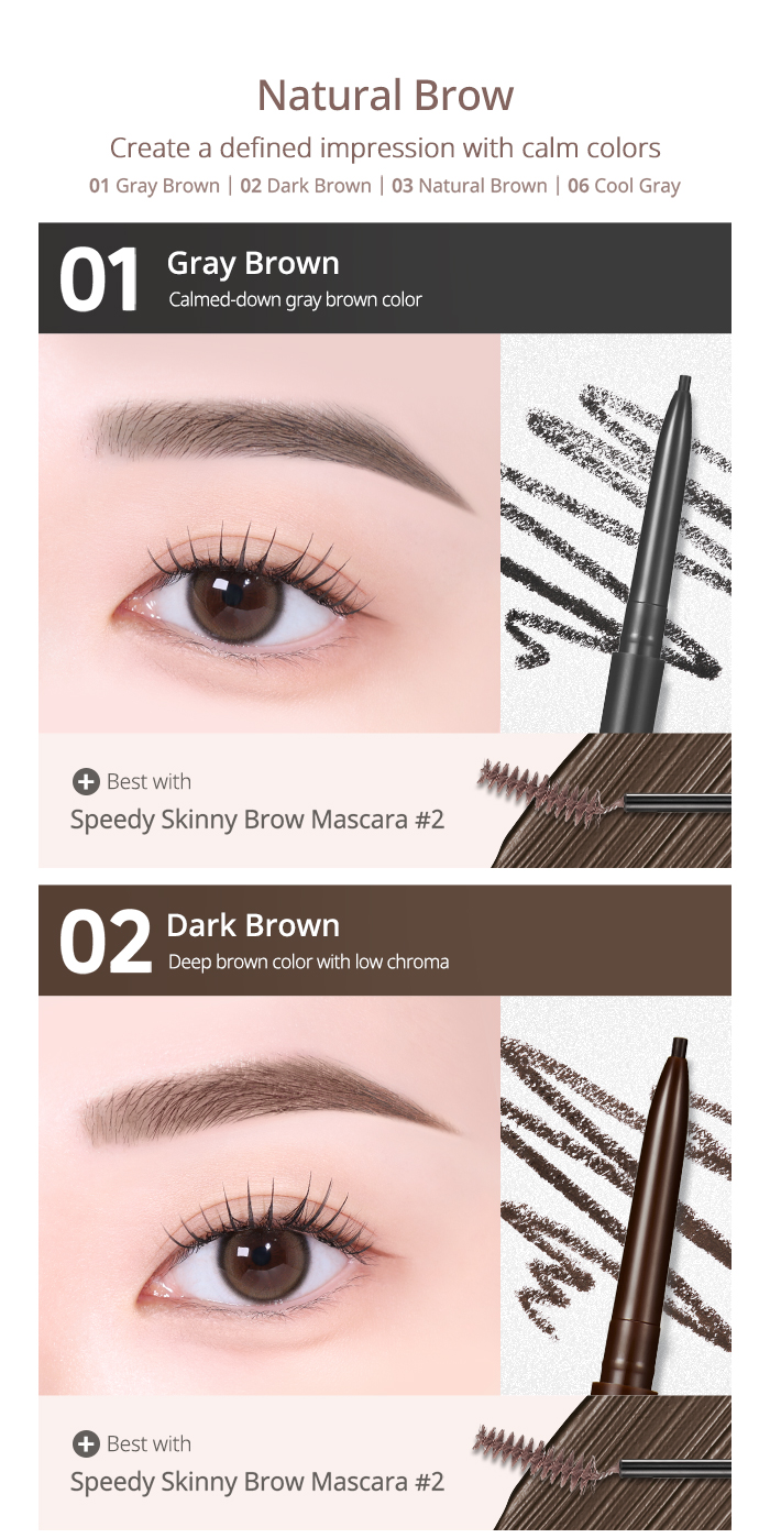 [PERIPERA - NEW COLOR] SPEEDY SKINNY BROW - 0.05 g / Net Wt. 0.001 Oz ...