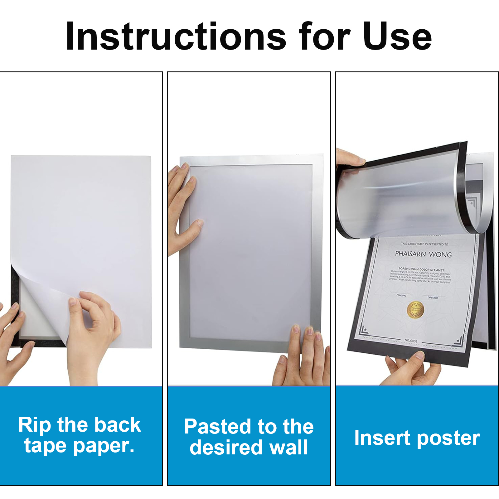[SG Stock] Magnetic Display Frame | A3 A4 A5 A6 | Self-Adhesive Photo ...