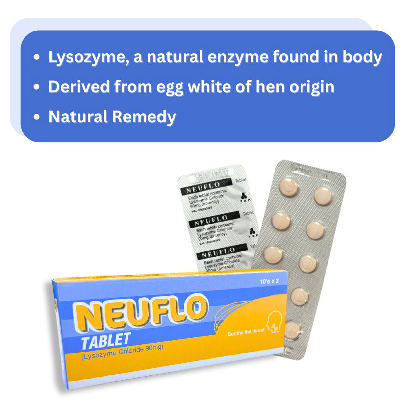 NEUFLO Throat Soothing Tablet 90mg x 20s | Shopee Singapore