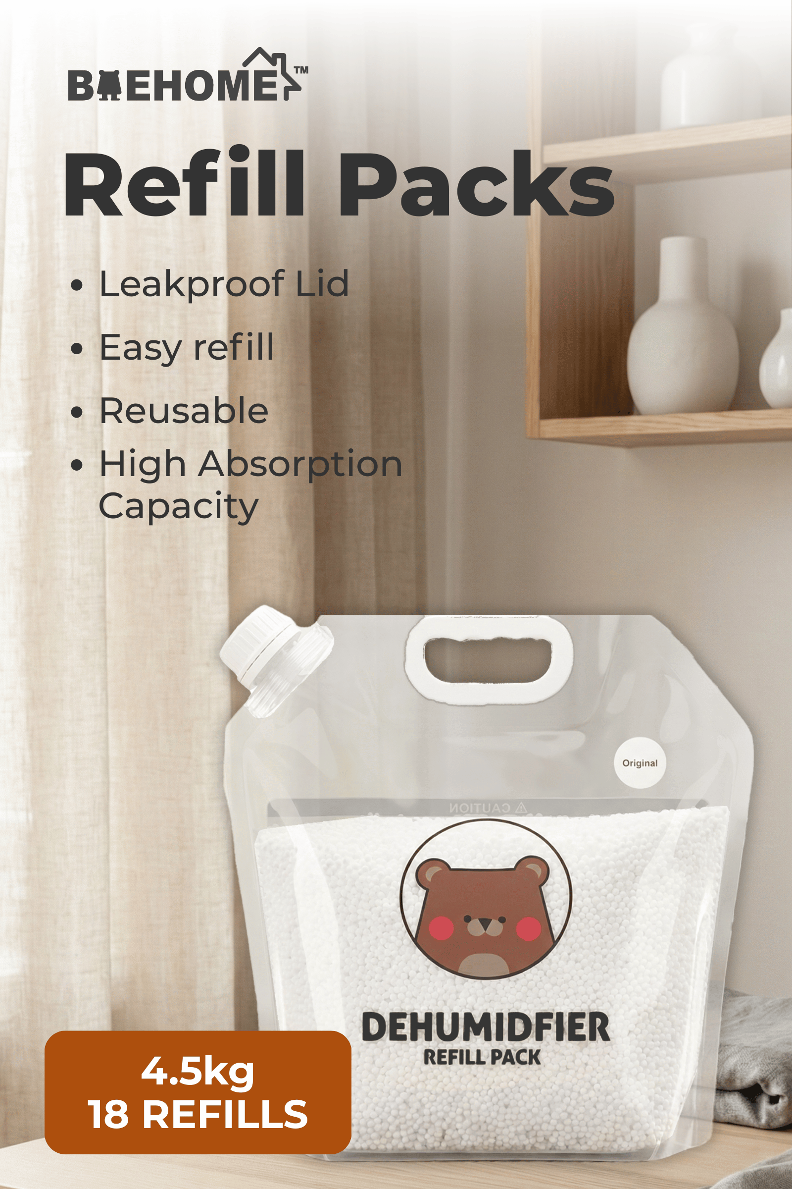 Baebear X BAEHOME Dehumidifier Moisture Absorber | Ori Charcoal ...