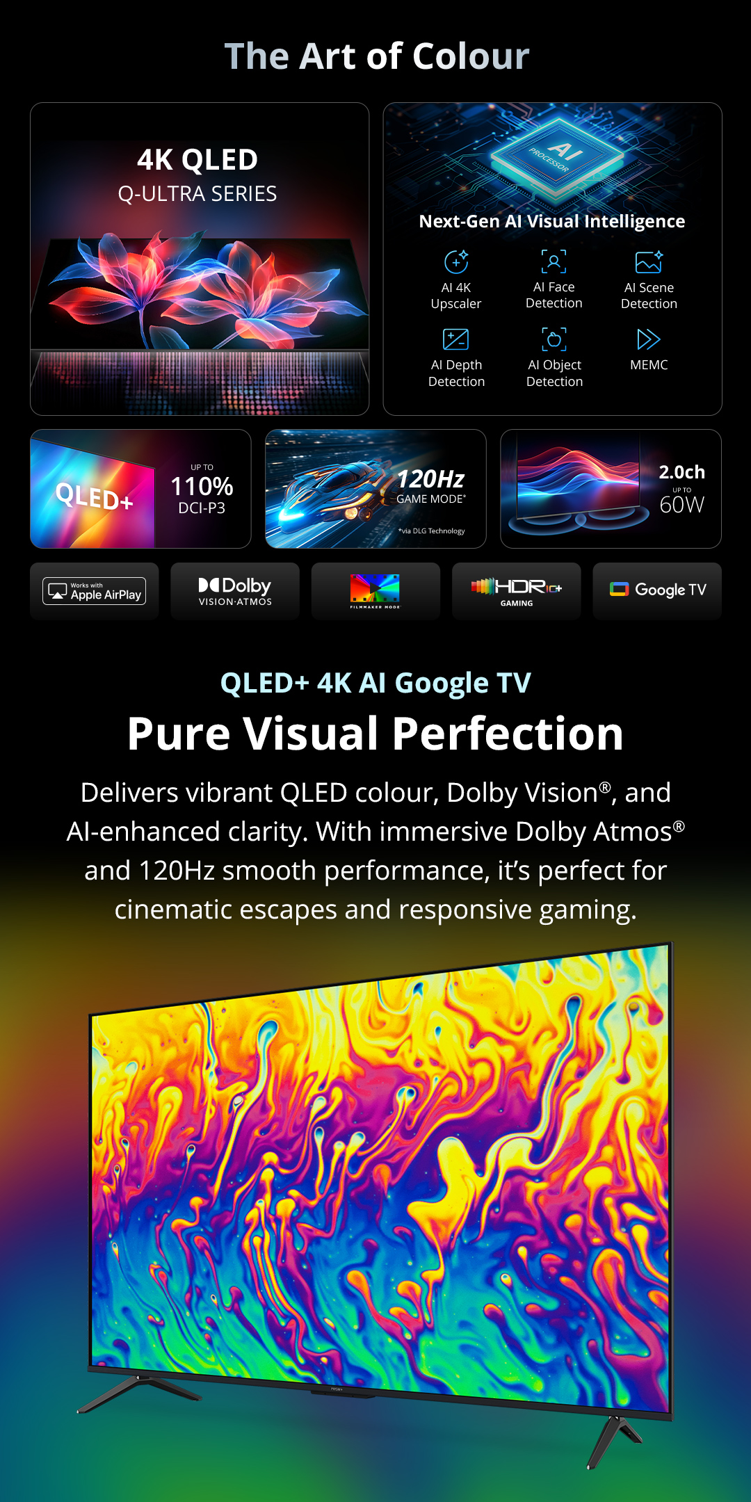 PRISM+ Q75 Ultra 2026 Q-Ultra Series QLED+ | 4K AI Google TV | 75 inch ...