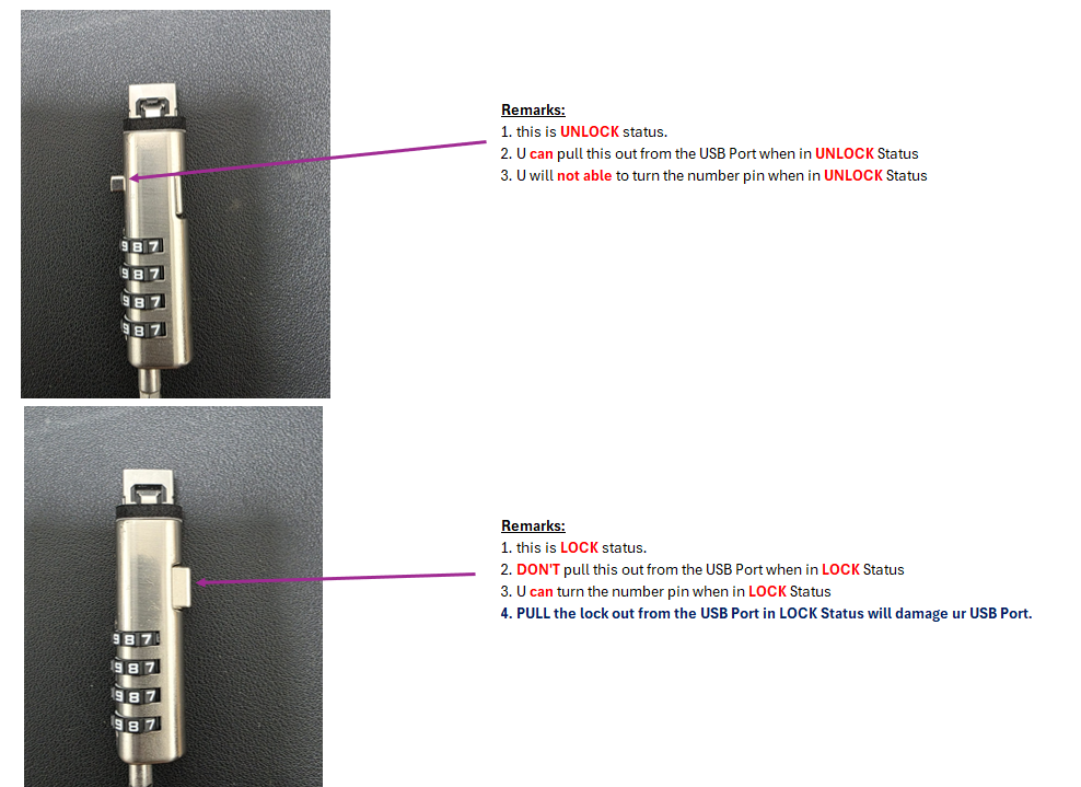 🔥 Numeric USB 3.0 Laptop Lock 🔥 1.8m 🔥 Stainless Steel + Alloy | Shopee ...