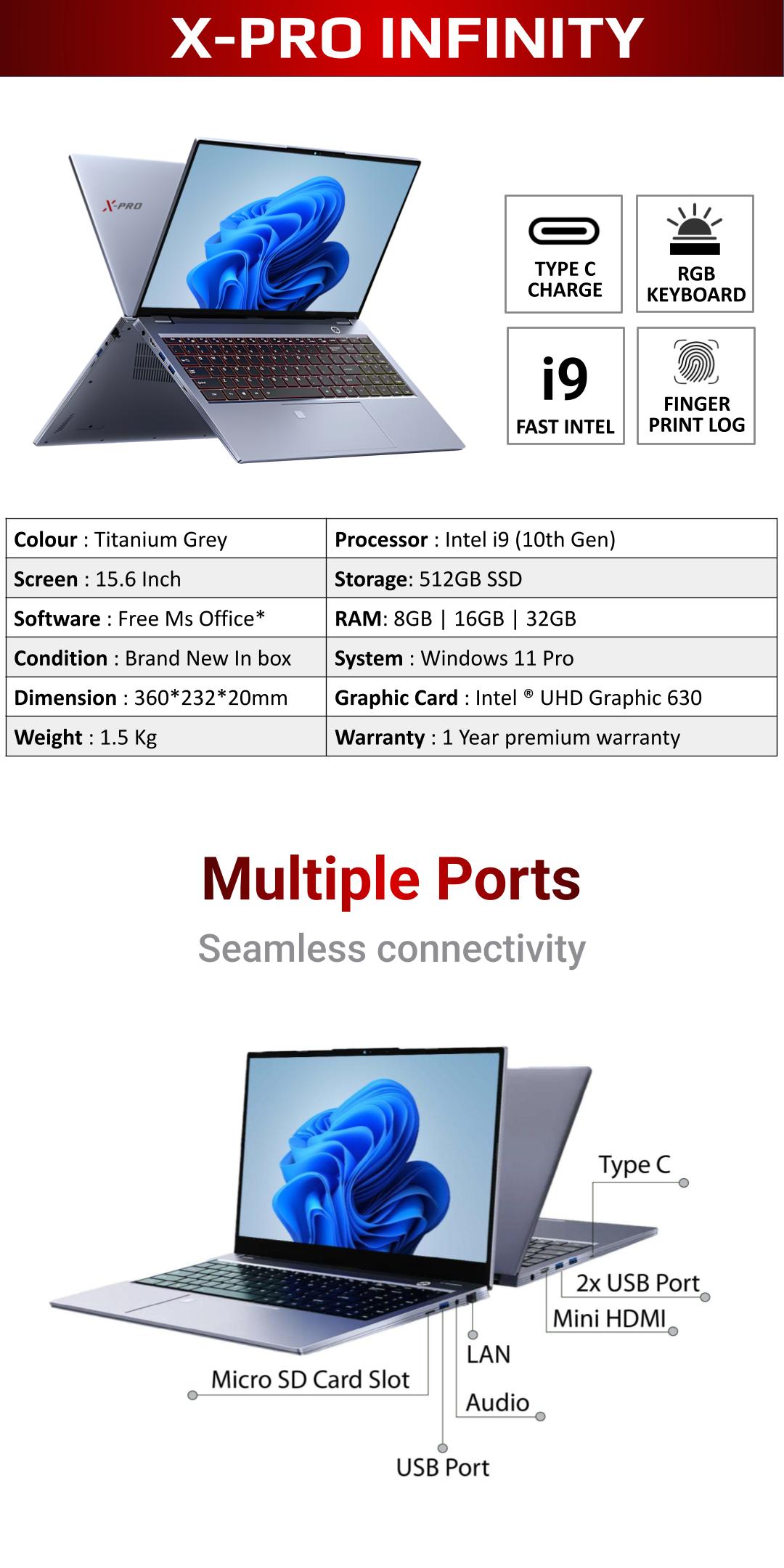 Brand New XPro Infinity Intel i9 Laptop | 10th Gen Fast Performance ...