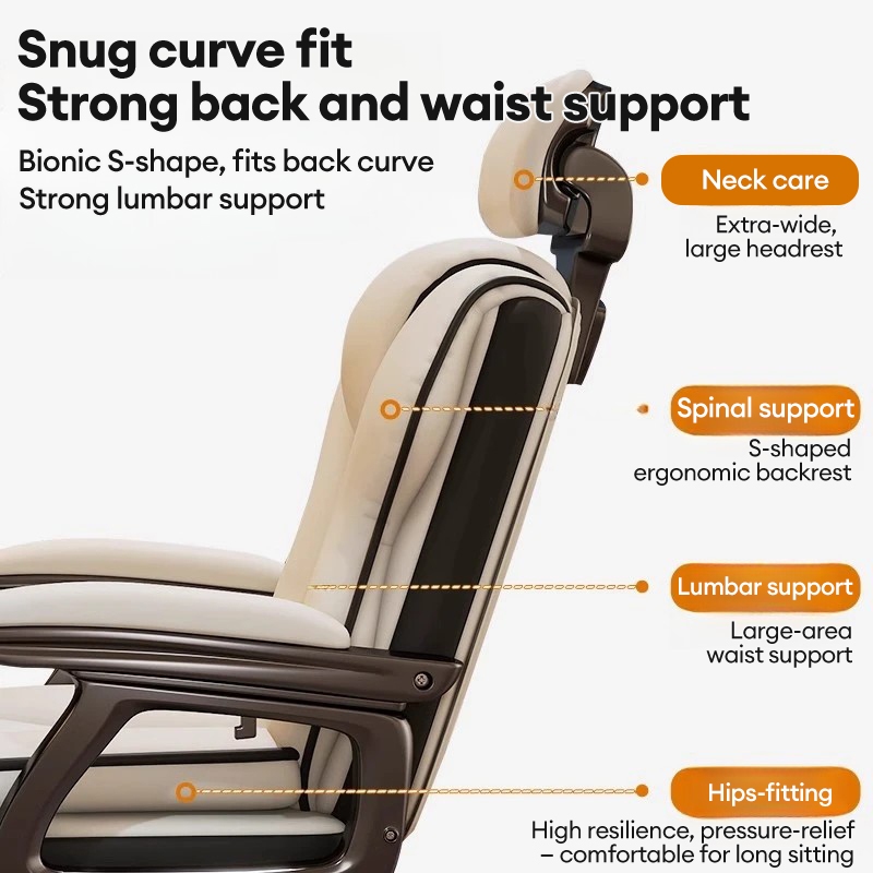 OSUM High-back Ergonomic home office Chair Study chair with leg rest ...