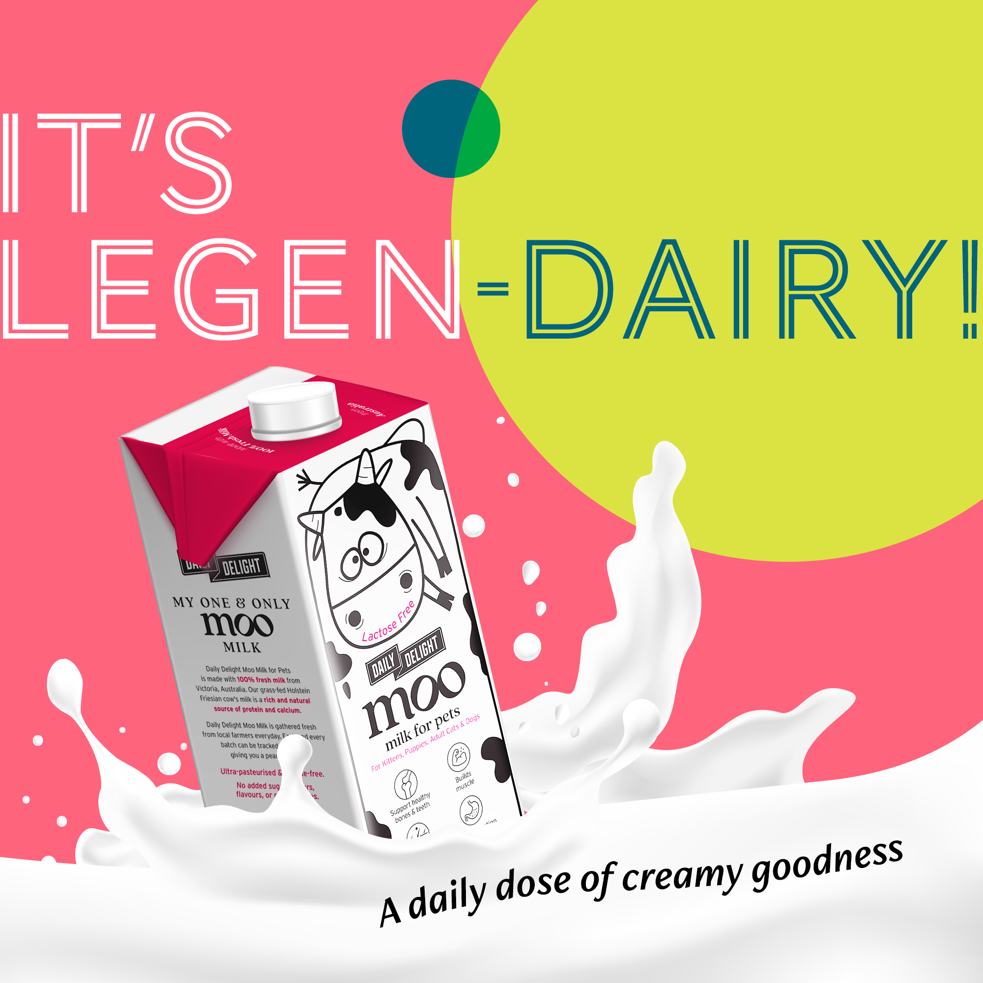 [Carton] Daily Delight Moo Milk for Cat & Dog 1L 12 Packs | Australia ...