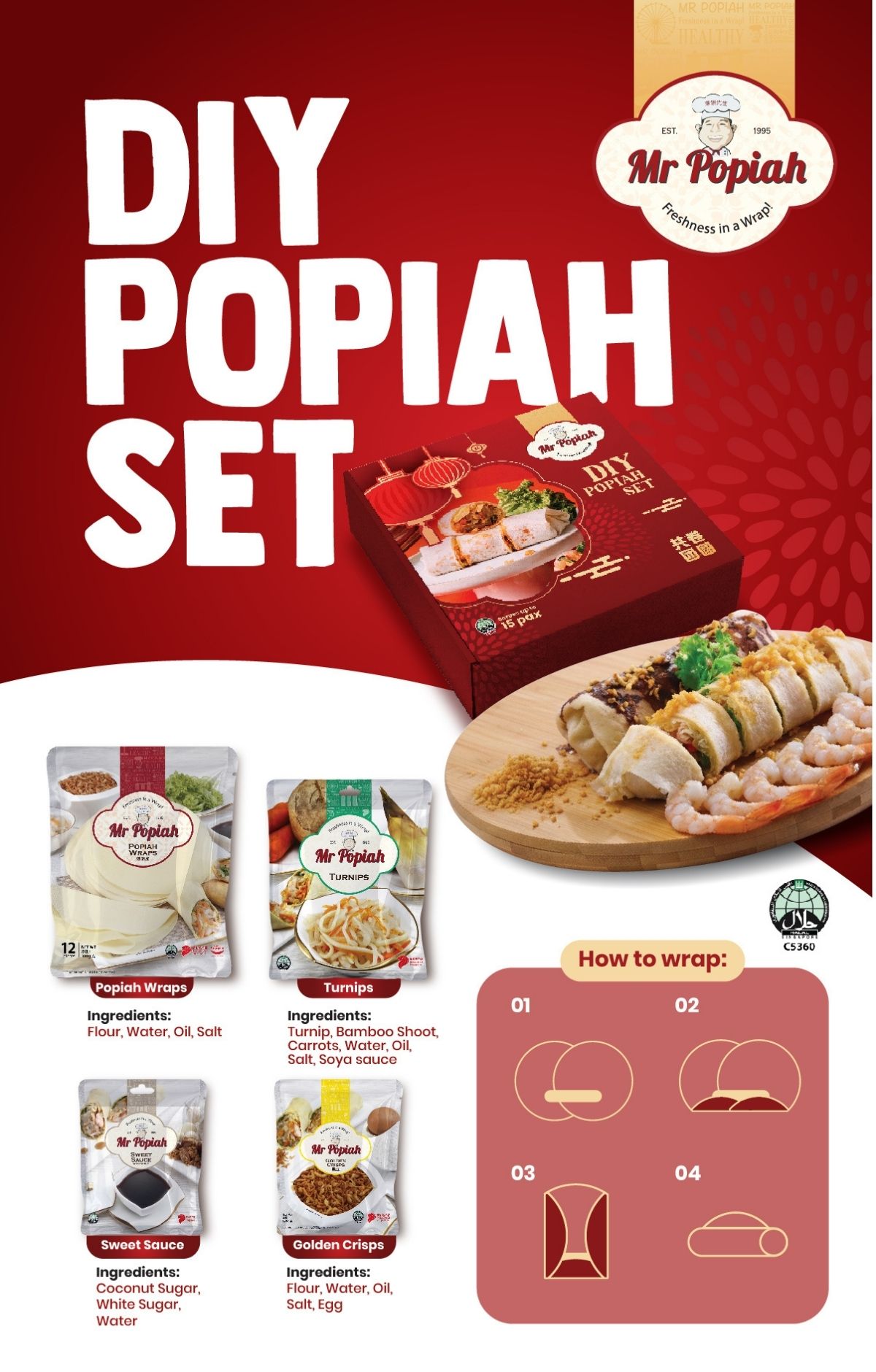 [Mr Popiah] DIY Traditional Popiah Set (Frozen) | Shopee Singapore